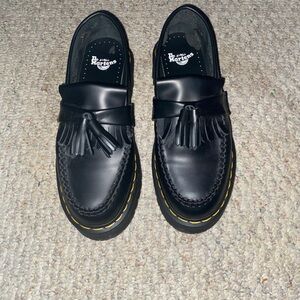 Dr. Martens Black Leather Tassel Loafers